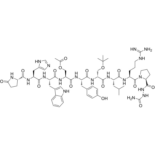 (Ser(Ac)4,D-Ser(tBu)6,Azagly10)-LHRH 结构式