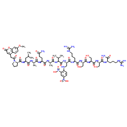 Mca-Pro-Leu-Ala-Gln-Ala-Val-Dap(Dnp)-Arg-Ser-Ser-Ser-Arg-NH2 结构式