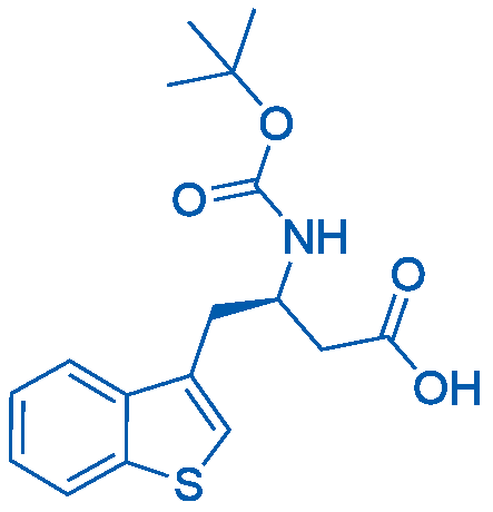 (R)-4-(苯并[b]噻吩-3-基)-3-((叔丁氧羰基)氨基)丁酸 结构式