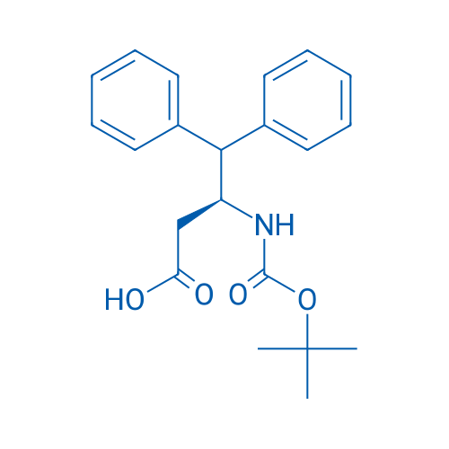 (S)-3-((叔丁氧羰基)氨基)-4,4-二苯基丁酸 结构式