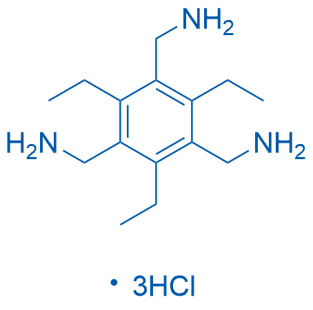 (2,4,6-三乙基苯-1,3,5-三基)三甲胺三盐酸盐 结构式