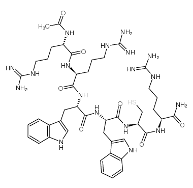 乙酰基-精氨酰-精氨酰-色氨酰-色氨酰-半胱氨酰-精氨酰胺 结构式
