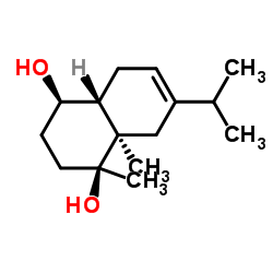 (1S,4R,4AR,8AR)-1,2,3,4,4A,5,8,8A-八氢-1,4A-二甲基-7-(1-甲基乙基)-1,4-二羟基萘 结构式