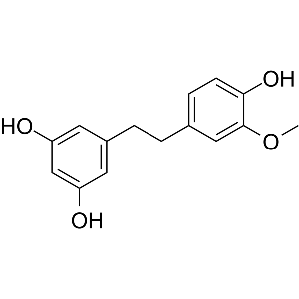 5-[2-(4-羟基-3-甲氧基苯基)乙基]-1,3-苯二酚 结构式