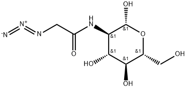 2-[(2-叠氮乙酰基)氨基]-2-脱氧-D-吡喃葡萄糖 结构式