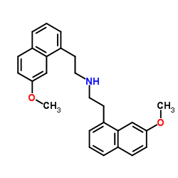 7-甲氧基-N-[2-(7-甲氧基-1-萘基)乙基]-1-萘乙胺 结构式