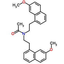 N,N-双[2-(7-甲氧基-1-萘基)乙基]-乙酰胺 结构式