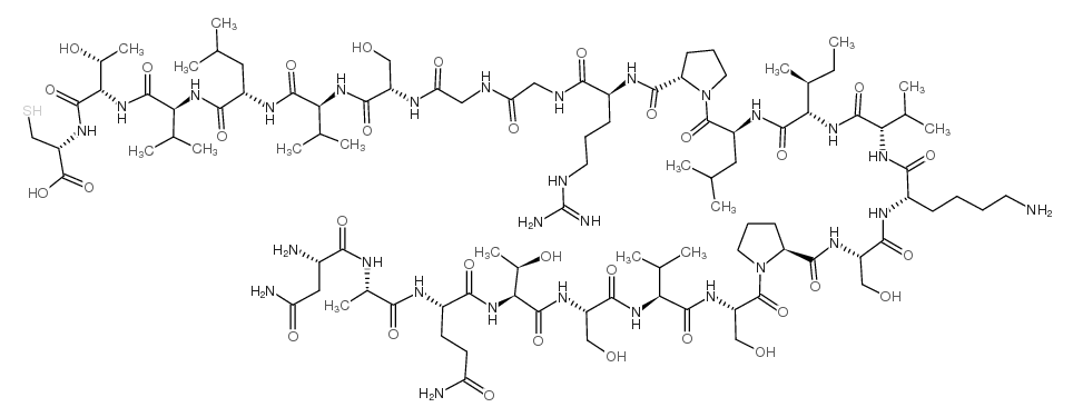 抑制剂H-Asn-Ala-Gln-Thr-Ser-Val-Ser-Pro-Ser-Lys-Val-Ile-Leu-Pro-Arg-Gly-Gly-Ser-Val-Leu-Val-Thr-Cys-OH 结构式