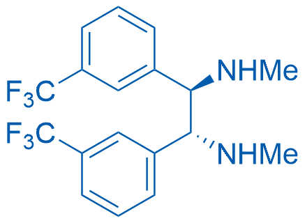 (1R,2R)-N1,N2-二甲基-1,2-双(3-(三氟甲基)苯基)乙-1,2-二胺 结构式