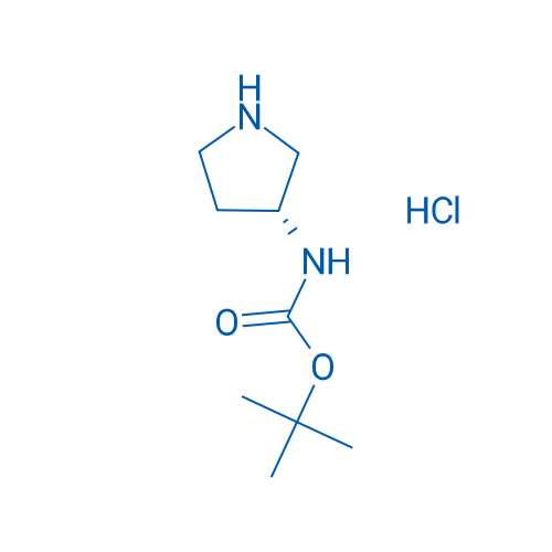 (R)-吡咯烷-3-基氨基甲酸叔丁酯盐酸盐 结构式