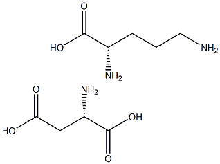 L-α-天冬氨酰-L-鸟氨酸 结构式