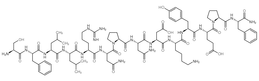 SER-PHE-LEU-LEU-ARG-ASN-PRO-ASN-ASP-LYS-TYR-GLU-PRO-PHE-NH2 结构式