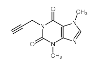 3,7-二甲基-1-丙炔黄嘌呤 结构式