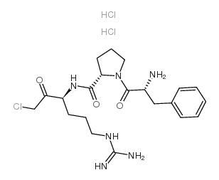 D-苯丙氨酸-脯氨酸-精氨酸-氯甲酮盐酸盐 结构式