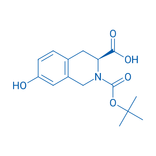 (S)-2-(叔丁氧基羰基)-7-羟基-1,2,3,4-四氢异喹啉-3-羧酸 结构式