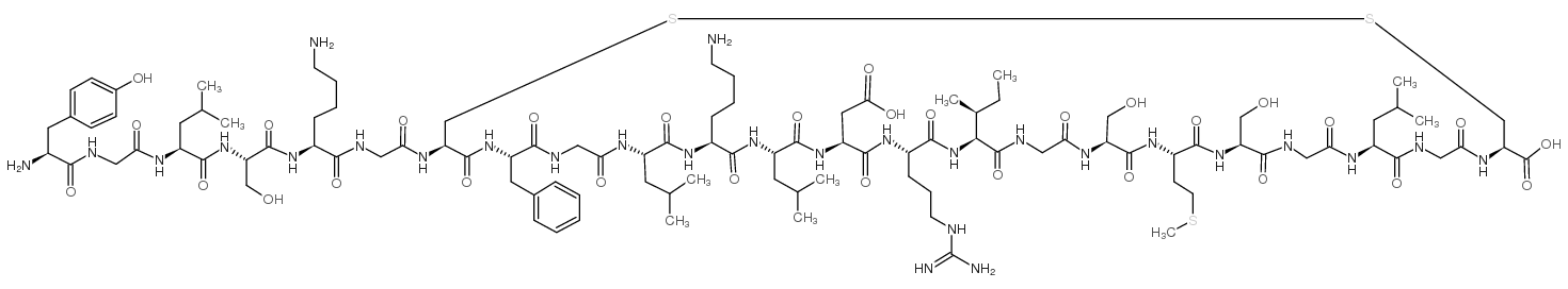 (Tyr0)-C型利钠肽(32-53)（人、猪、大鼠） 结构式