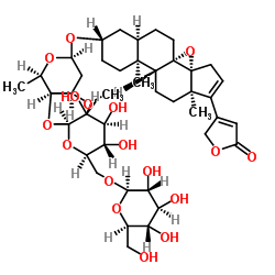 Dehydroadynerigenin beta-neritrioside 结构式