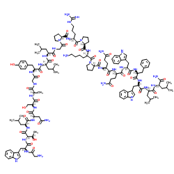 生化试剂H-Gly-Trp-Thr-Leu-Asn-Ser-Ala-Gly-Tyr-Leu-Leu-Gly-Pro-D-Arg-Pro-Lys-Pro-Gln-Gln-D-Trp-Phe-D-Trp-Leu-Leu-NH? 结构式