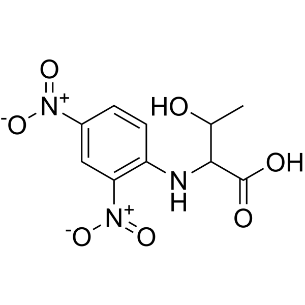 N-(2,4-二硝基苯基)-DL-苏氨酸 结构式