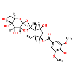 6-O-丁香酰筋骨草醇 结构式