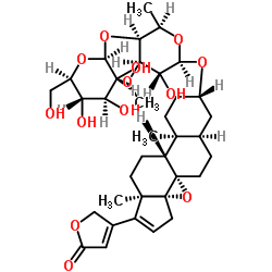去氢欧夹竹桃甙葡萄糖基洋地黄糖甙 结构式