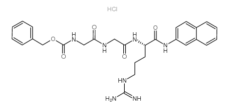Z-甘氨酰-甘氨酰-精氨酸-β-萘胺盐酸盐 结构式