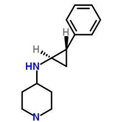 rel-N-[(1R,2S)-2-苯基环丙基]-4-哌啶胺 结构式