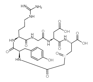Cyclo(-D-Tyr-Arg-Gly-Asp-Cys(carboxymethyl)-OH) sulfoxide 结构式