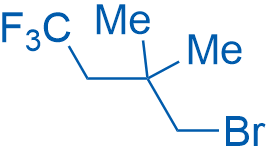1-溴-2,2-二甲基-3,3,3-三氟丙烷 结构式