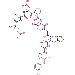 H-谷氨酰-丙氨酰-天冬氨酰-脯氨酰-苏氨酰-甘氨酰-组氨酰-丝氨酰-酪氨酸-OH 结构式