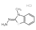3-甲基-2-苯并噻唑啉酮腙盐酸盐 结构式