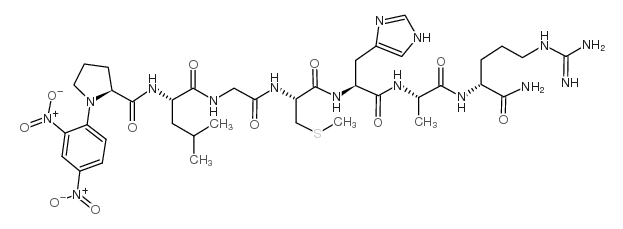 DNP-PRO-LEU-GLY-CYS(ME)-HIS-ALA-D-ARG-NH2 结构式