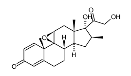 (11(alpha),16(alpha))-9,11-Epoxy-17,21-dihydroxy-16-methylpregna-1,4-diene-3,20-dione 结构式
