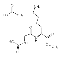 乙酰甘氨酰-L-赖氨酸甲酯乙酸盐 结构式