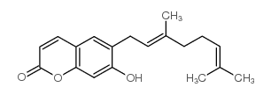 6-Geranyl-7-hydroxycoumarin 结构式
