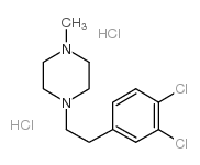 1-[2-(3,4-二氯苯基)乙基]-4-甲基哌嗪二盐酸盐 结构式
