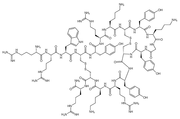 (Tyr5,12,Lys7)-多足菌素II 结构式