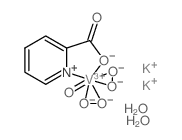 二水合二过氧(吡啶-2-甲酸根)氧钒(V)二钾 结构式