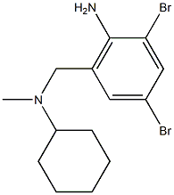 N-环己基-2-氨基-3,5-二溴苯甲胺 结构式