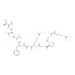 精氨酰-甘氨酰-脯氨酰-甘氨酰-精氨酰-丙氨酰-苯丙氨酰-缬氨酰-苏氨酰-异亮氨酸 结构式