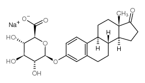 雌酮3-(β-D-葡糖苷酸)钠盐 结构式