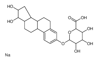 雌三醇3-(β-D-葡萄糖醛酸)钠盐 结构式