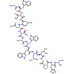 (D-苏氨酸6,D-色氨酸8,9,L-丙氨醇15)-甘丙肽(1-15) 结构式