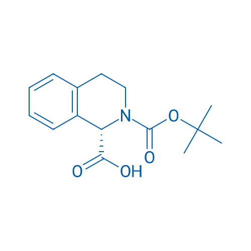 (S)-2-(叔丁氧羰基)-1,2,3,4-四氢异喹啉-1-羧酸 结构式