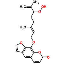 8-(6-过氧化氢-3,7-二甲基-2,7-辛二烯基氧基)补骨脂素 结构式