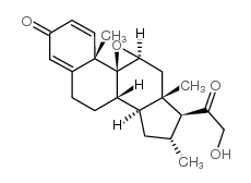 (9b,11b,16a)-9,11-环氧-21-羟基-16-甲基孕-1,4-二烯-3,20-二酮 结构式