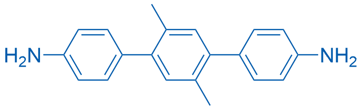 2',5'-二甲基-[1,1':4',1''-三联苯]-4,4''-二胺 结构式