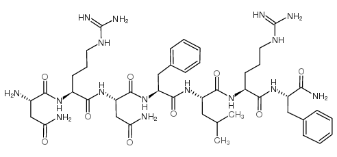 H-天冬酰胺-精氨酸-天冬酰胺-苯丙氨酸-亮氨酸-精氨酸-苯丙氨酰胺 结构式