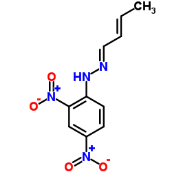 丁烯醛(巴豆醛)2,4-二硝基苯肼 结构式