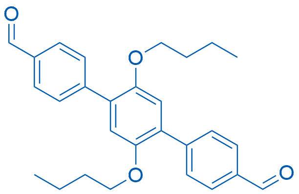 2',5'-二丁氧基-[1,1':4',1''-三联苯]-4,4''-二甲醛 结构式